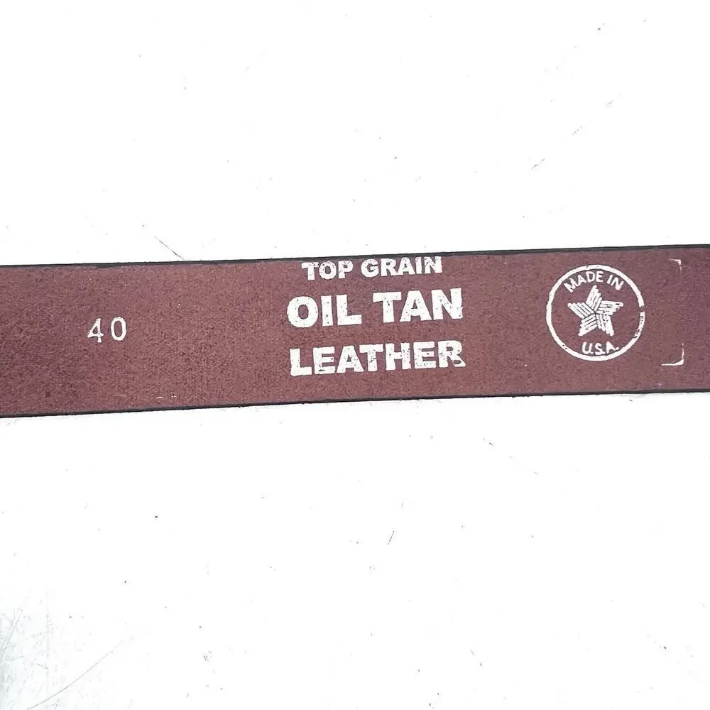 Vintage Black Leather Hip Hook Belt with Removable Pewter Buckle Womens 40